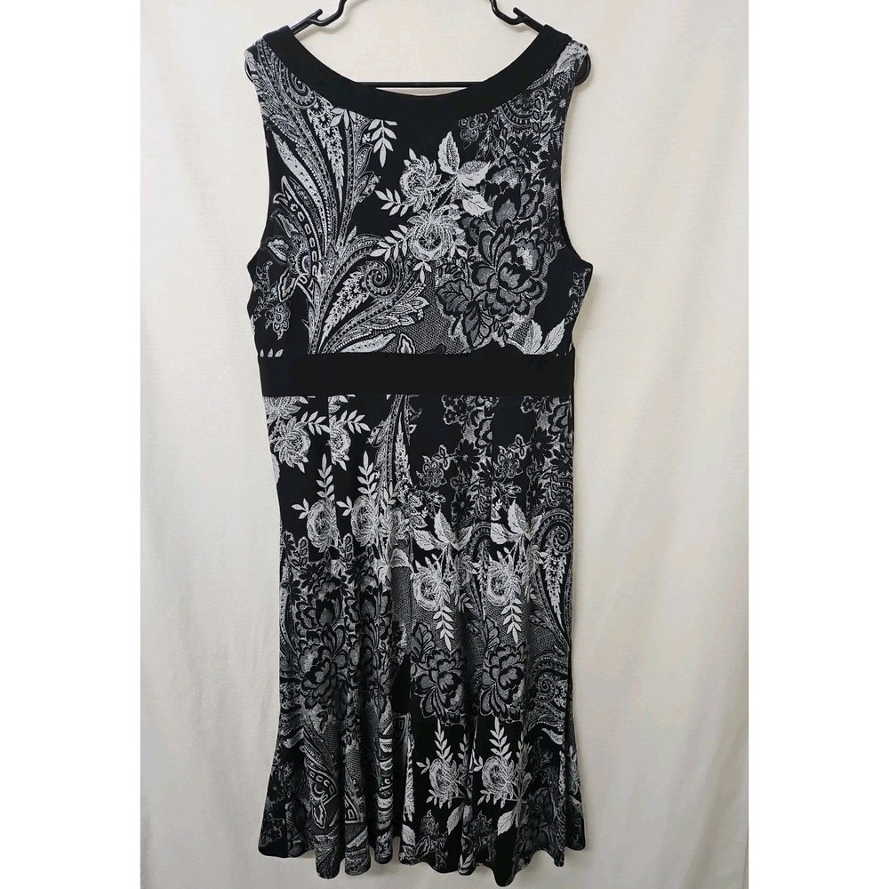 Perceptions New York Womens Sz 18 Shift Dress Sleeveless Stretchy Goth Corpcore - Picture 4 of 10